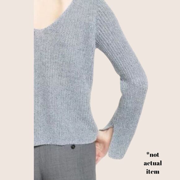 Theory Gray Crew Neck Sweater - Picture 4 of 10